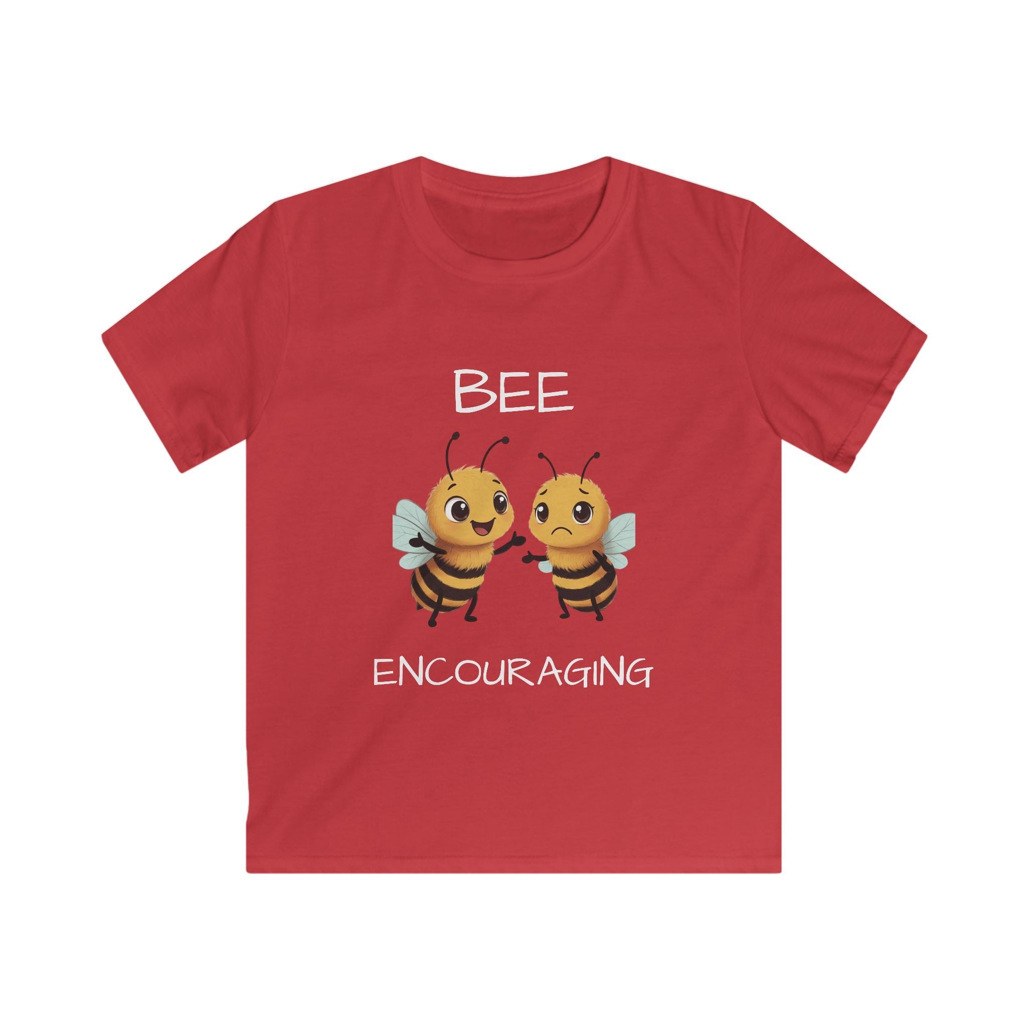 Kids Tee - "BEE Encouraging" Cute Cheerful Bee Graphic Shirt
