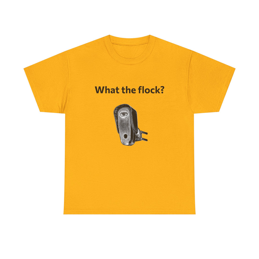 T-Shirt — What the flock? Funny Sheep/Shears Graphic Tee
