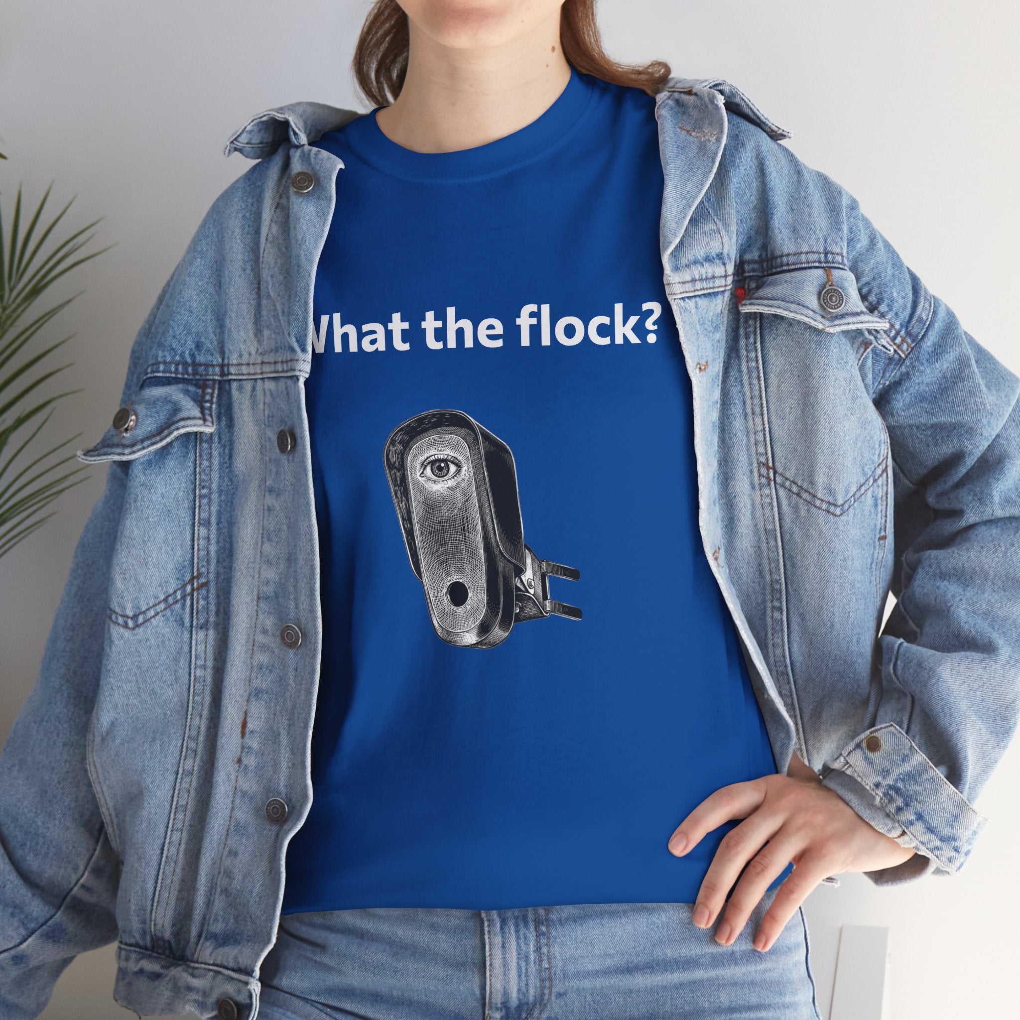 T-Shirt — What the flock? Funny Sheep/Shears Graphic Tee