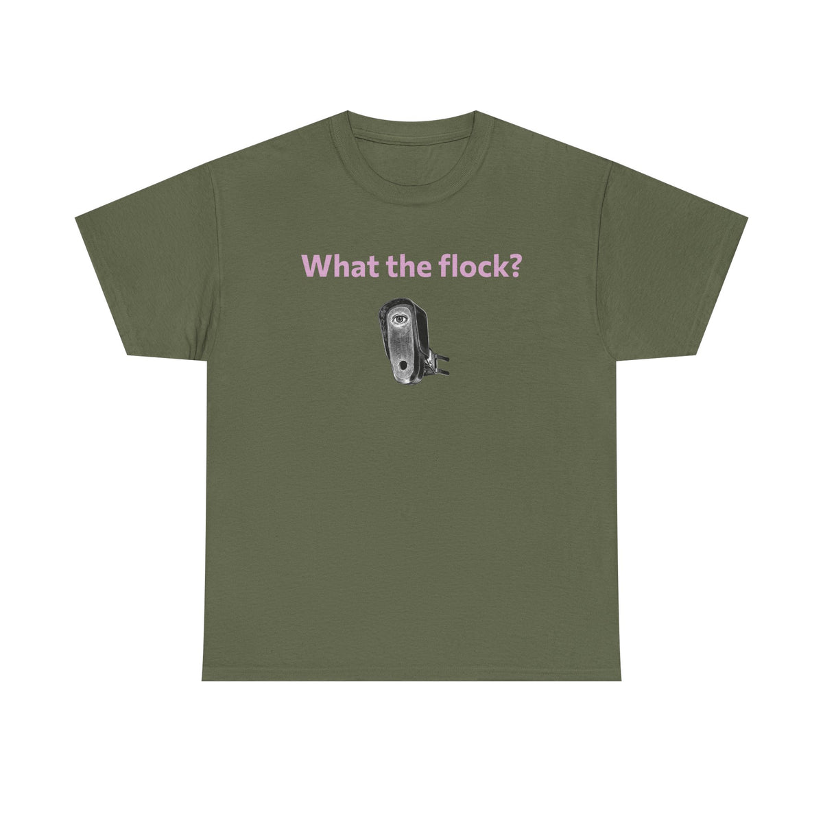 T-Shirt — What the flock? Funny Sheep/Shears Graphic Tee