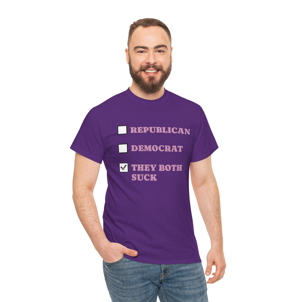 They Both Suck T‑Shirt — Political Satire Tee (Republican / Democrat Checkbox Design)