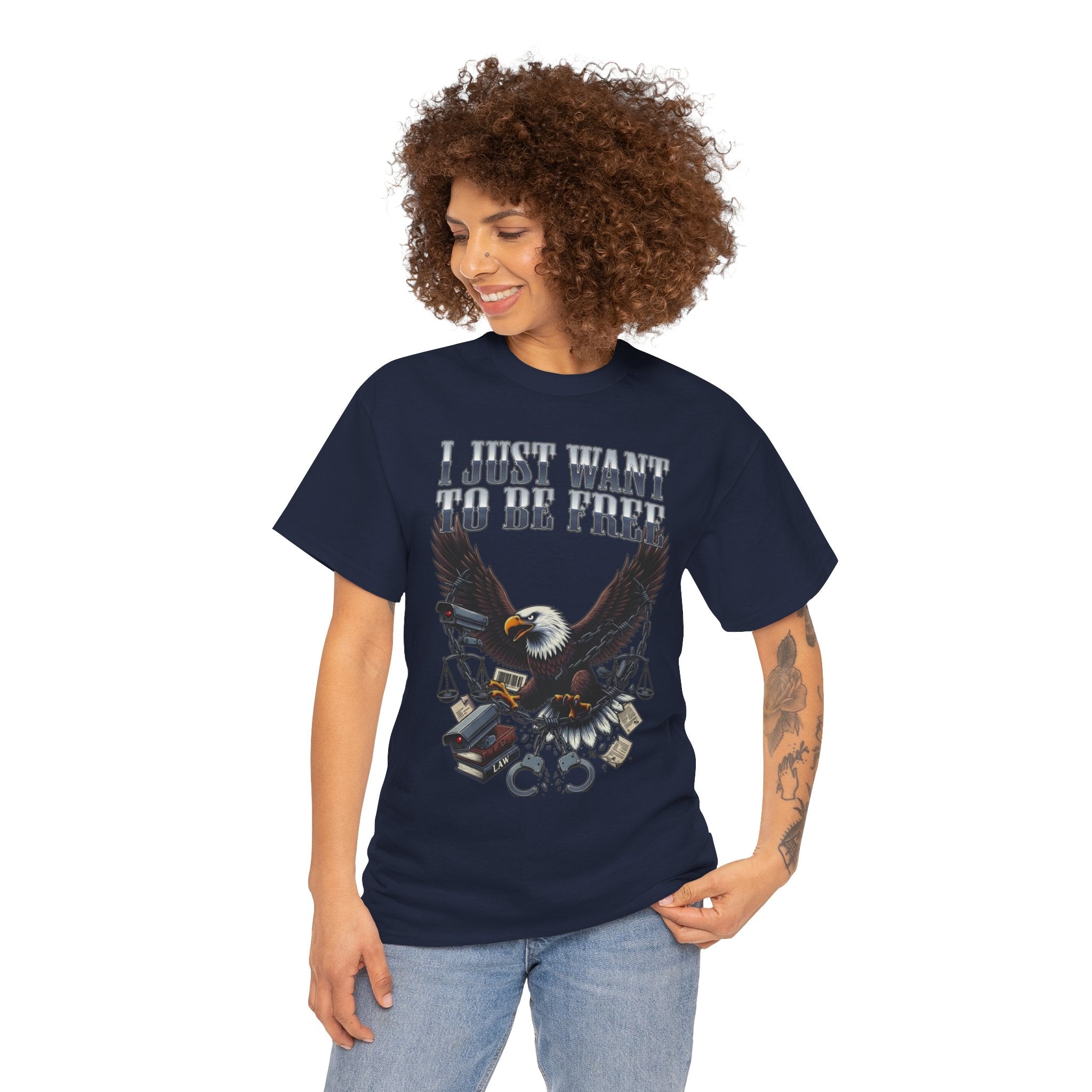 Eagle Liberty Tee – "I Just Want To Be Free" Graphic T-Shirt