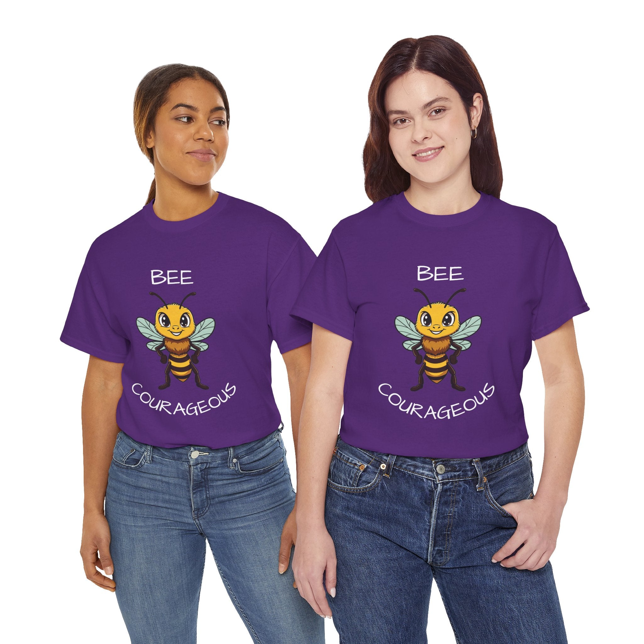 Bee Courageous T-Shirt — Cute Motivational Bee Graphic Tee
