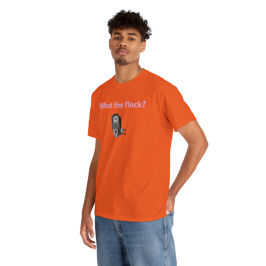 T-Shirt — What the flock? Funny Sheep/Shears Graphic Tee