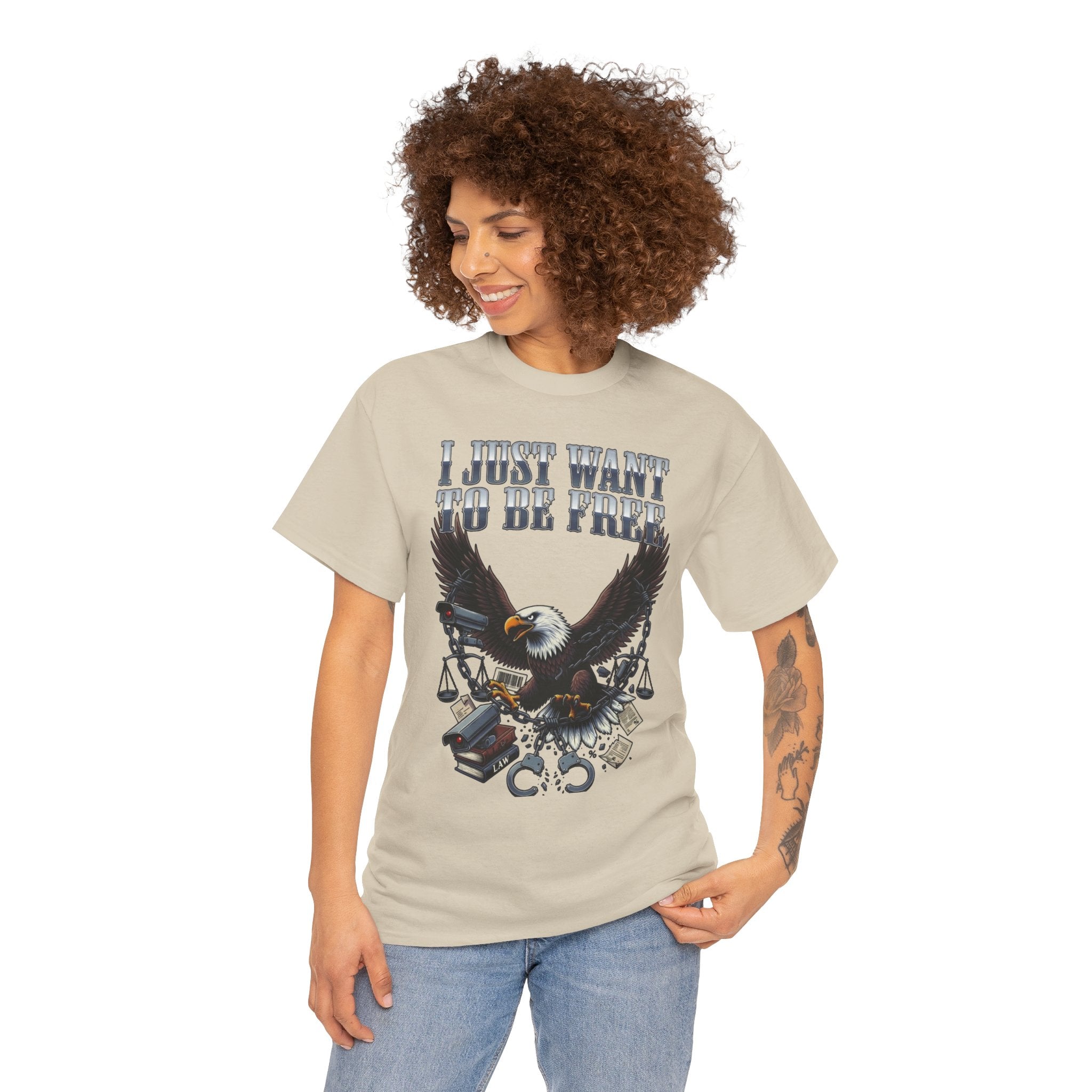 Eagle Liberty Tee – "I Just Want To Be Free" Graphic T-Shirt
