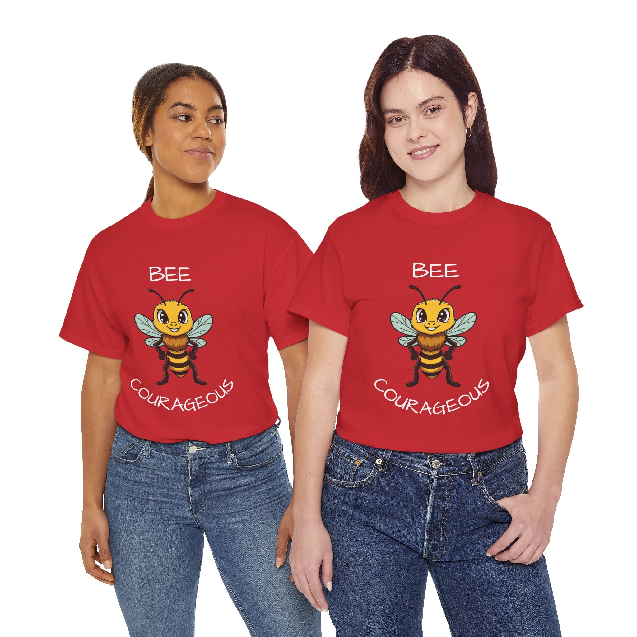 Bee Courageous T-Shirt — Cute Motivational Bee Graphic Tee