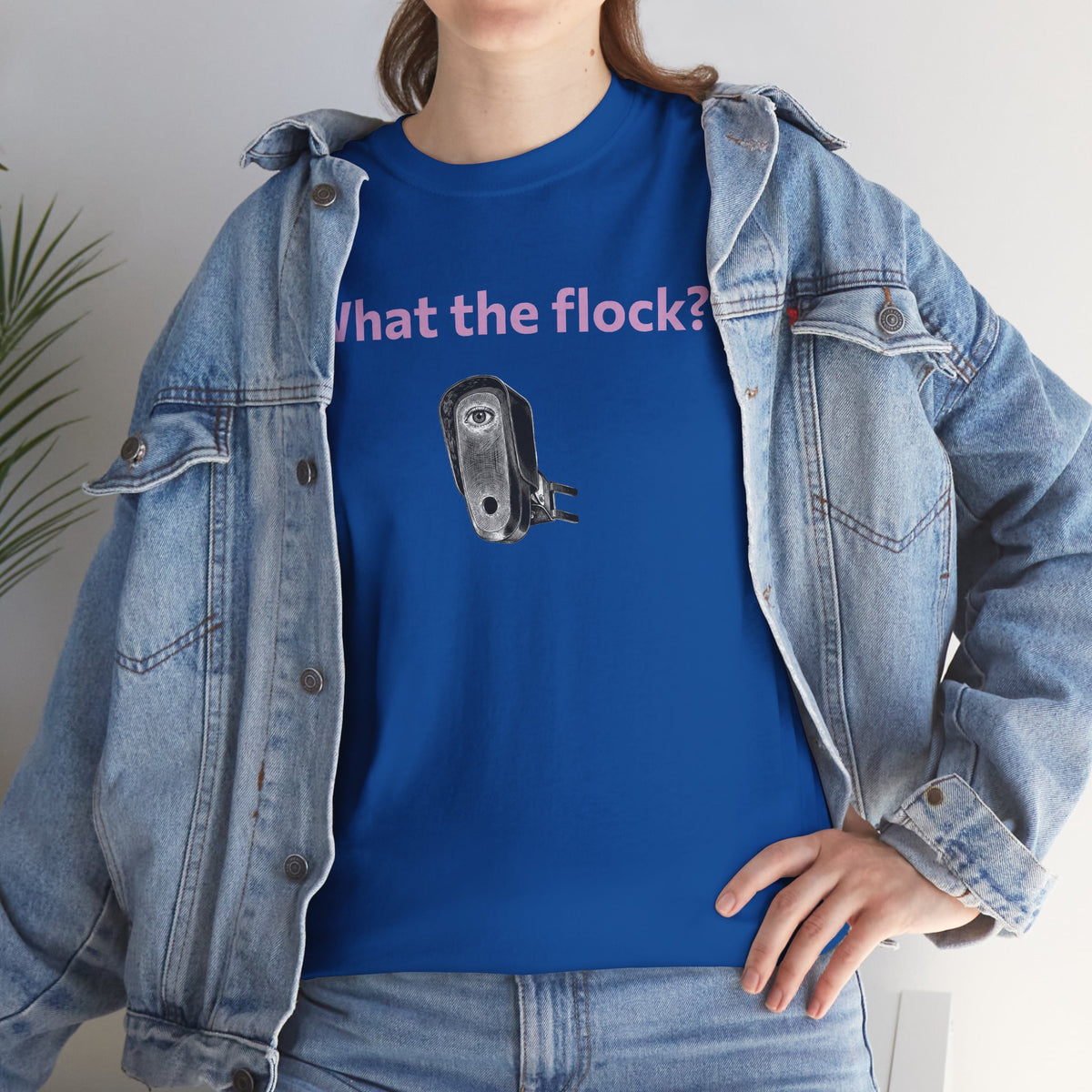 T-Shirt — What the flock? Funny Sheep/Shears Graphic Tee