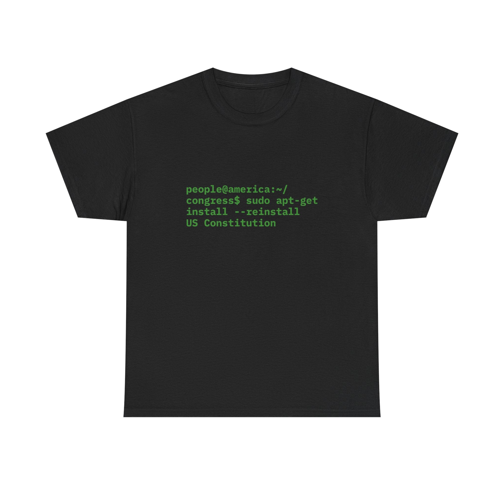 Constitution Install Tee — Retro Terminal Liberty Programmer T‑Shirt