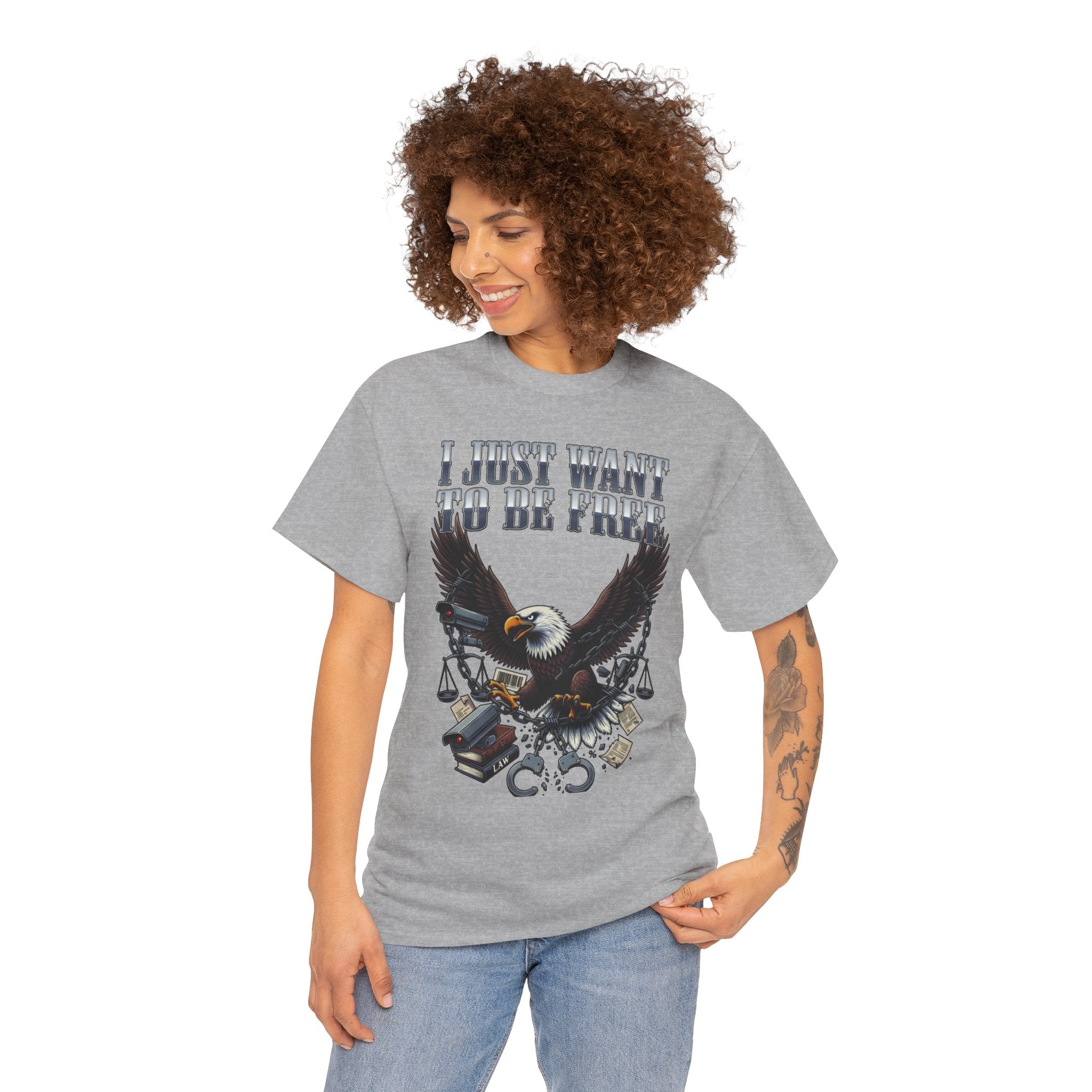 Eagle Liberty Tee – "I Just Want To Be Free" Graphic T-Shirt