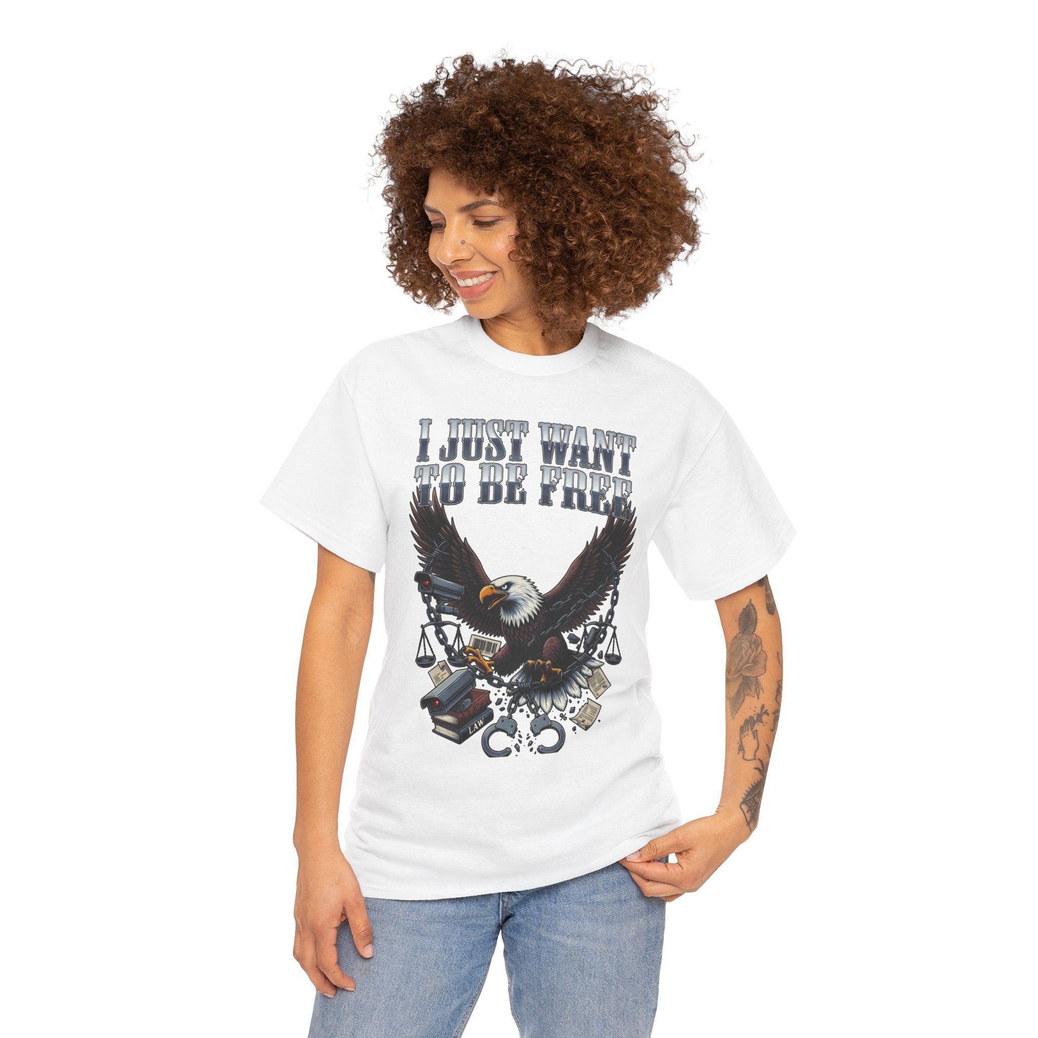 Eagle Liberty Tee – "I Just Want To Be Free" Graphic T-Shirt