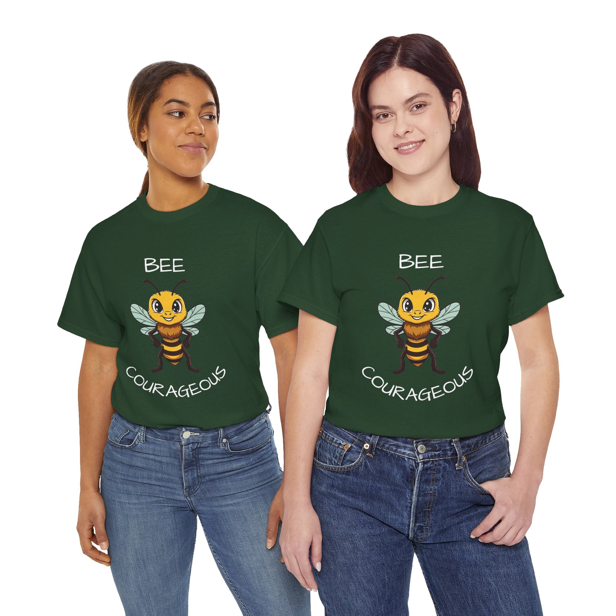 Bee Courageous T-Shirt — Cute Motivational Bee Graphic Tee