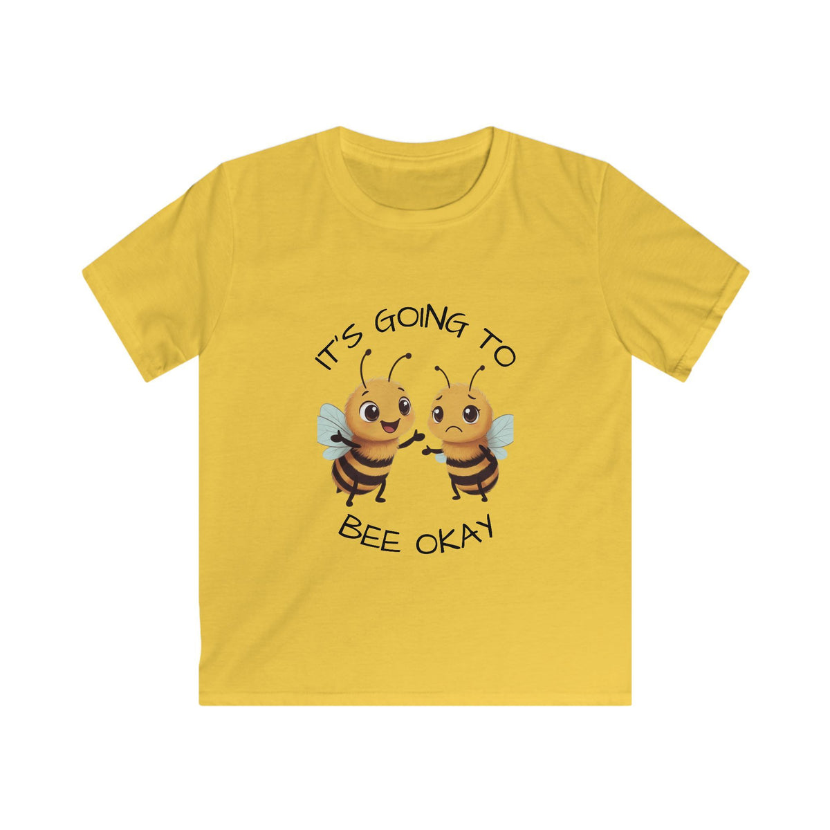 Kids Tee - "BEE Encouraging" Cute Cheerful Bee Graphic Shirt